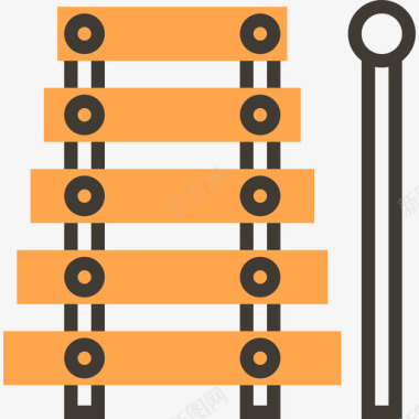 木琴乐器2黄影图标图标