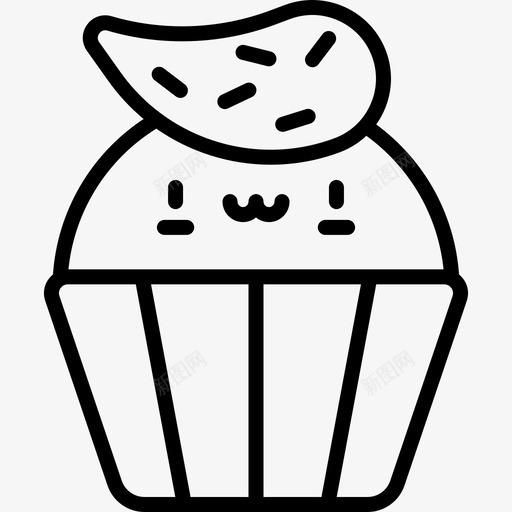 纸杯蛋糕kawaii糖果2直系图标svg_新图网 https://ixintu.com kawaii糖果2 直系 纸杯蛋糕