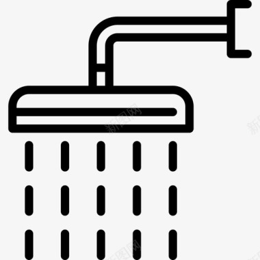 淋浴家居用品17直系图标图标