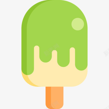 冰淇淋暑假6平淡图标图标