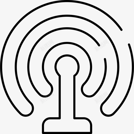 Wifi通信56线路128px图标svg_新图网 https://ixintu.com Wifi 线路128px 通信56