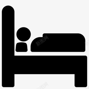 睡觉床卧室图标图标