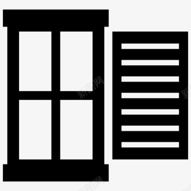 窗户建筑家具图标图标