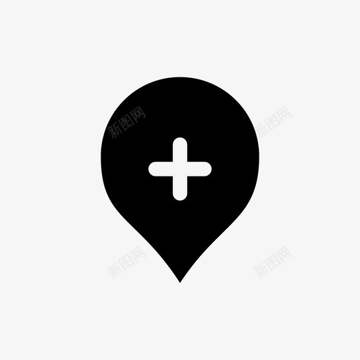 gps添加地图针医院图标svg_新图网 https://ixintu.com gps 医院 占位符 地图和位置 地图点 添加地图针