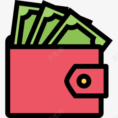 钱包金融8彩色图标图标