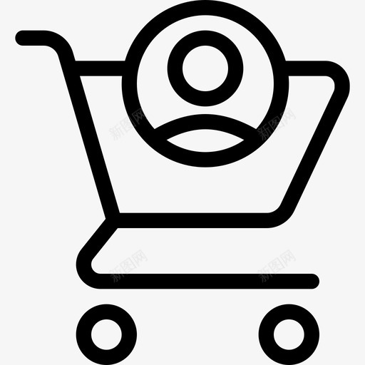 购物车购物行为线性图标svg_新图网 https://ixintu.com 线性 购物行为 购物车