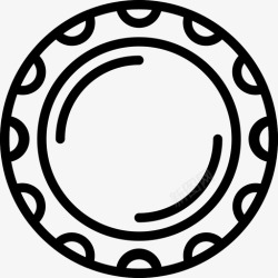 线性物品盘子厨房物品3线性图标高清图片
