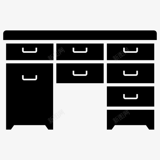 抽屉柜柜子橱柜图标svg_新图网 https://ixintu.com 家具 抽屉柜 文件抽屉 木制家具字形图标 柜子 橱柜