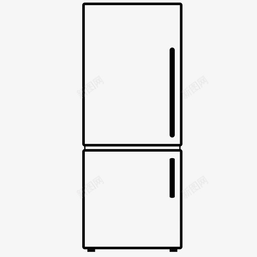 冰箱储藏室厨房图标svg_新图网 https://ixintu.com 储藏室 冰箱 冷冻机 厨房 商店 房屋和家庭 电器 食品