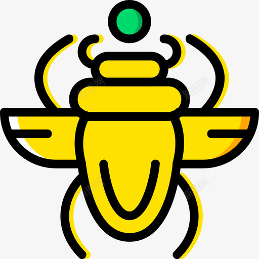 圣甲虫符号4黄色图标svg_新图网 https://ixintu.com 圣甲虫 符号4 黄色