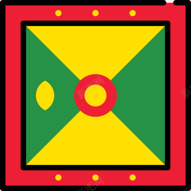 格林纳达旗帜收藏3广场图标图标