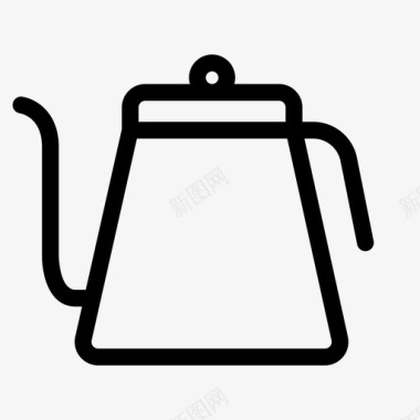 鹅颈壶咖啡饮料图标图标
