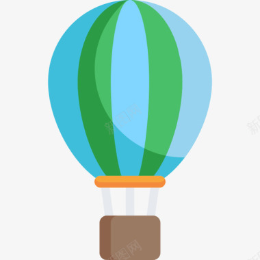 热气球运输35扁平图标图标