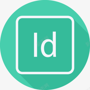 ID文件扁平圆形图标图标