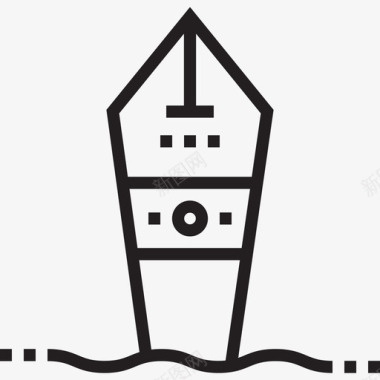 冲浪板航海和水手2直线型图标图标