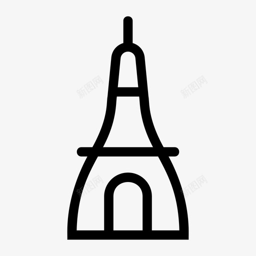 塔建筑纪念碑图标svg_新图网 https://ixintu.com 假日线图标 塔 建筑 真实 纪念碑 财产