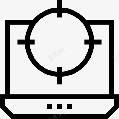 笔记本电脑网页开发8线性图标图标