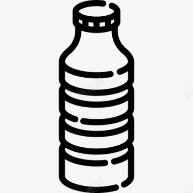 瓶装夏季食品饮料3线性图标图标