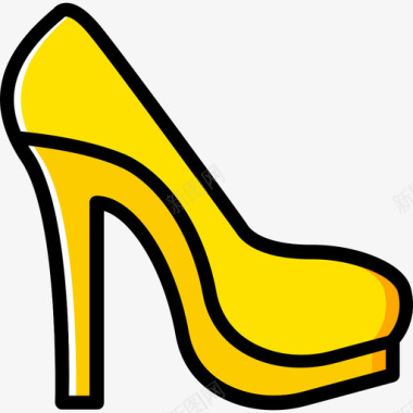 高跟鞋女鞋4黄色图标图标