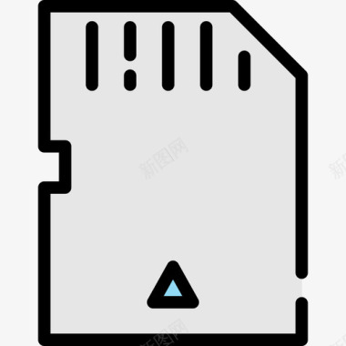 Sd卡电子元件3线颜色图标图标