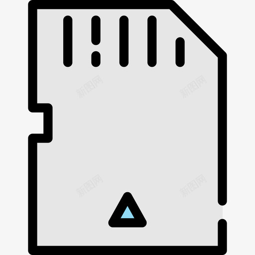 Sd卡电子元件3线颜色图标svg_新图网 https://ixintu.com Sd卡 电子元件3 线颜色