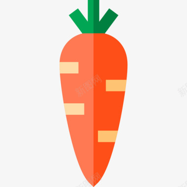 胡萝卜食物19扁平图标图标
