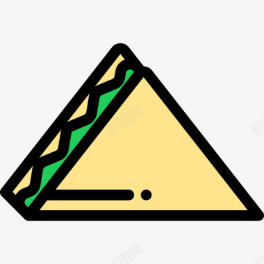 三明治野餐正色图标图标