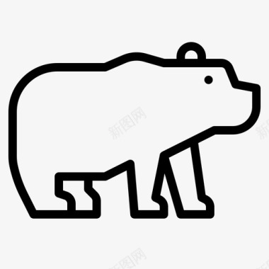 北极熊生命野生图标图标