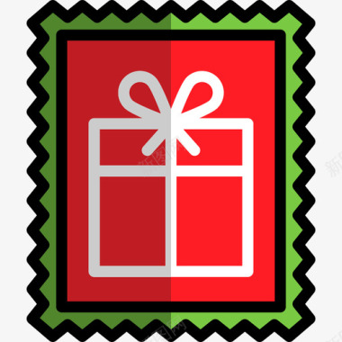 邮票圣诞16线形颜色图标图标