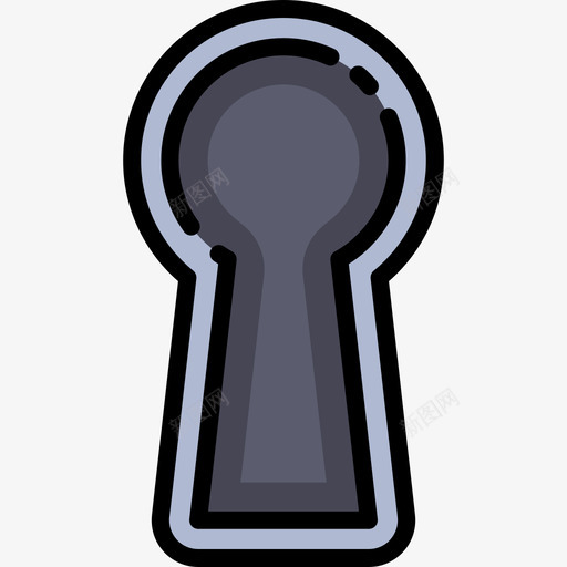 锁孔安全2线性颜色图标svg_新图网 https://ixintu.com 安全2 线性颜色 锁孔