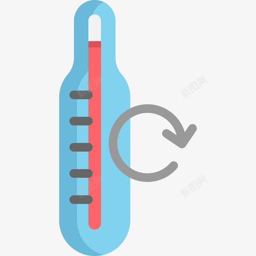 温度计生态8扁平图标svg_新图网 https://ixintu.com 扁平 温度计 生态8