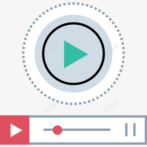 视频播放器搜索引擎优化和营销6平面图标svg_新图网 https://ixintu.com 平面 搜索引擎优化和营销6 视频播放器