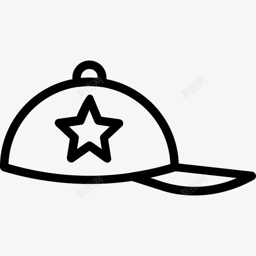 棒球帽男士配件2直线型图标svg_新图网 https://ixintu.com 棒球帽 男士配件2 直线型