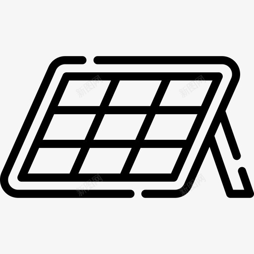 太阳能电池板环境2线性图标svg_新图网 https://ixintu.com 太阳能电池板 环境2 线性
