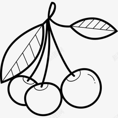 Cherryfruitshandrawn图标图标