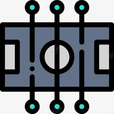 Foosball游戏7线性颜色图标图标