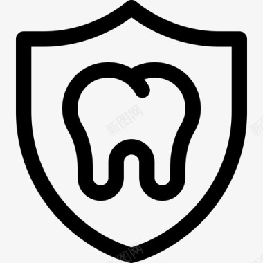 牙科牙科护理11线性图标图标