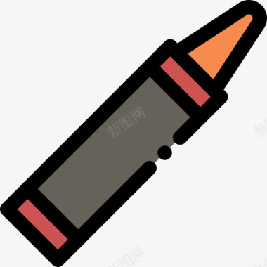 蜡笔工具20线颜色图标图标