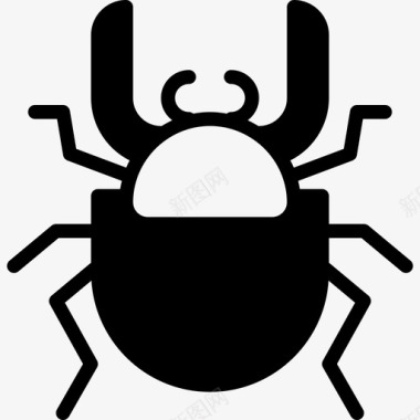甲虫虫虫3填充图标图标