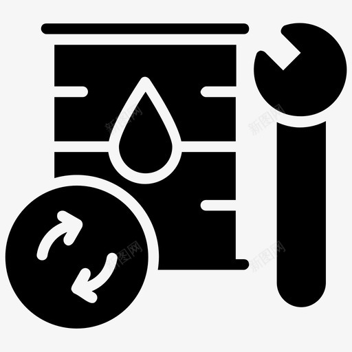 燃料桶汽油天然气图标svg_新图网 https://ixintu.com 回收字形图标 天然气 汽油 油桶 油缸 燃料桶