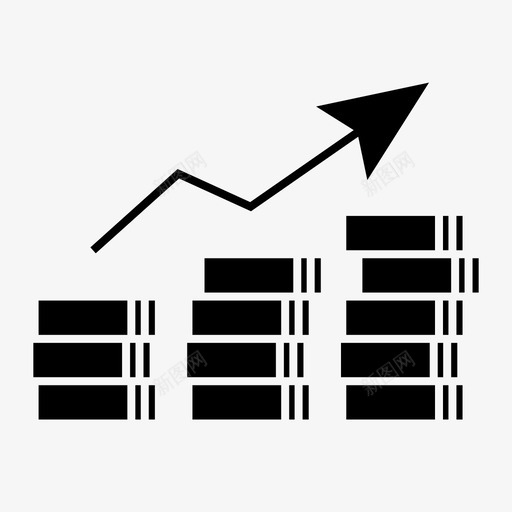 业务增长硬币增加图标svg_新图网 https://ixintu.com 业务增长 利润 增加 硬币 财务 货币