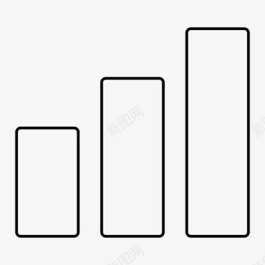 网络条形图连接图标图标