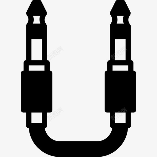 插孔连接器连接器电缆3填充图标svg_新图网 https://ixintu.com 填充 插孔连接器 连接器电缆3