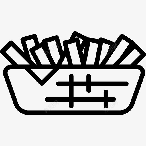 薯条食品和饮料15份直系图标svg_新图网 https://ixintu.com 直系 薯条 食品和饮料15份