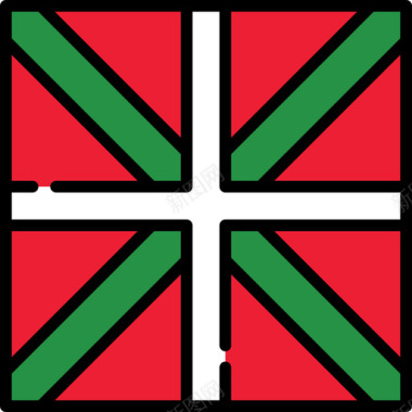 巴斯克乡村旗帜收藏3广场图标图标