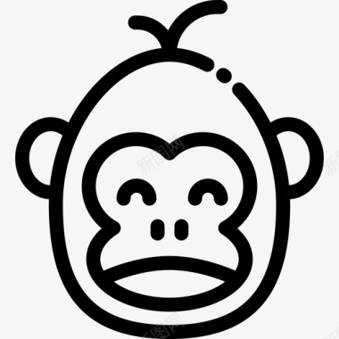 大猩猩动物31直系图标图标