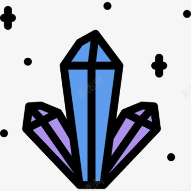 水晶万圣节28彩色图标图标
