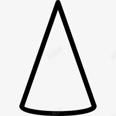 圆锥形状6线形图标图标