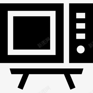 电视复古电子填充图标图标