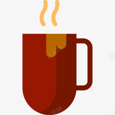 咖啡杯咖啡和早餐2平的图标图标